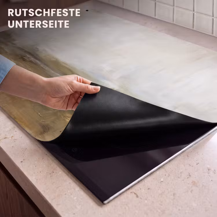 Abstract - Landschap - Natuur - Beige - Bruin Inductie beschemer met haakjes klein -ky-onderkant-de