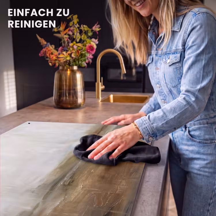 Abstract - Landschap - Natuur - Beige - Bruin Inductie beschemer met haakjes klein -ky-schoon-de