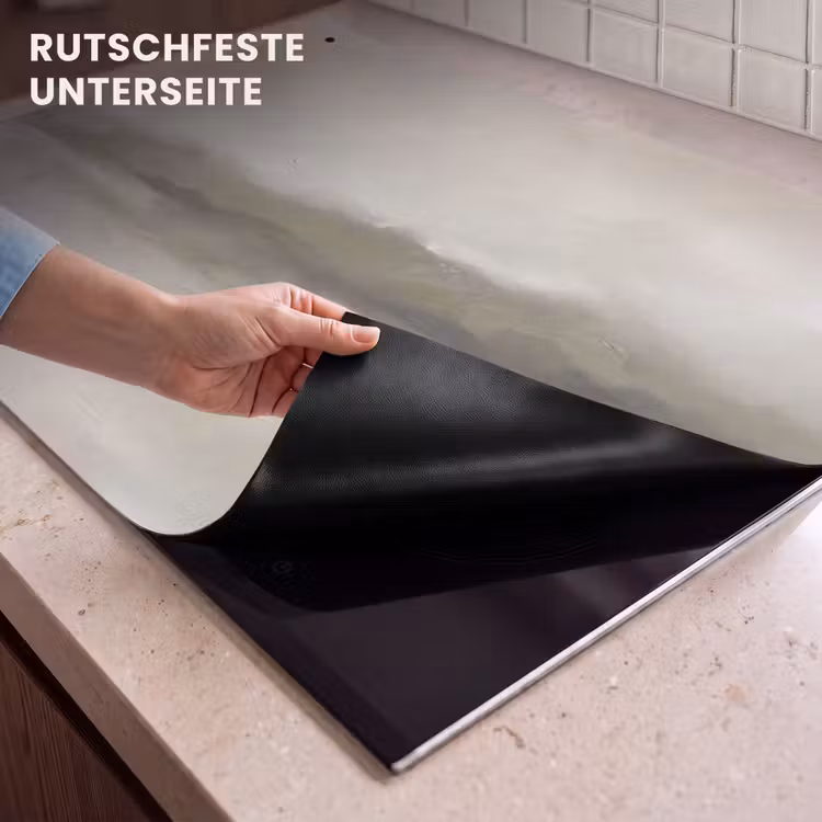 Abstract - Landschap - Nevel - Modern - Grijs Inductie beschemer met haakjes klein -ky-onderkant-de