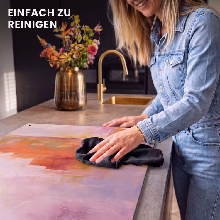 Abstract - Borstelstreken - Kunst - Paars - Goud Inductie beschemer met haakjes klein -ky-schoon-de