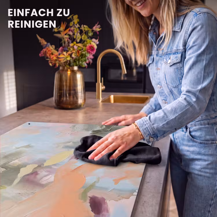 Abstract - Borstelstreken - Kunst - Modern - Pastel Inductie beschemer met haakjes klein -ky-schoon-de