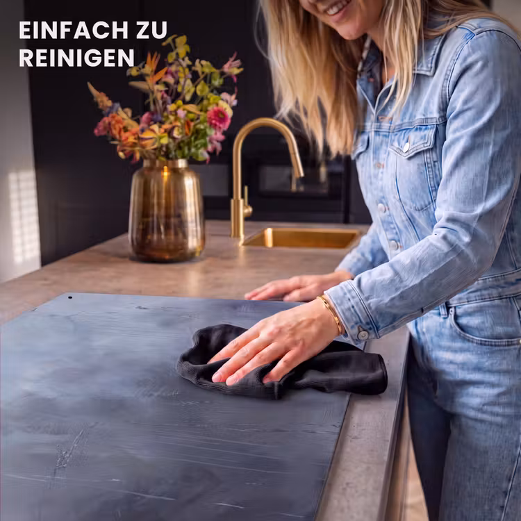 Abstract - Kwaststreken - Modern - Kunst - Grijs Inductie beschemer met haakjes klein -ky-schoon-de