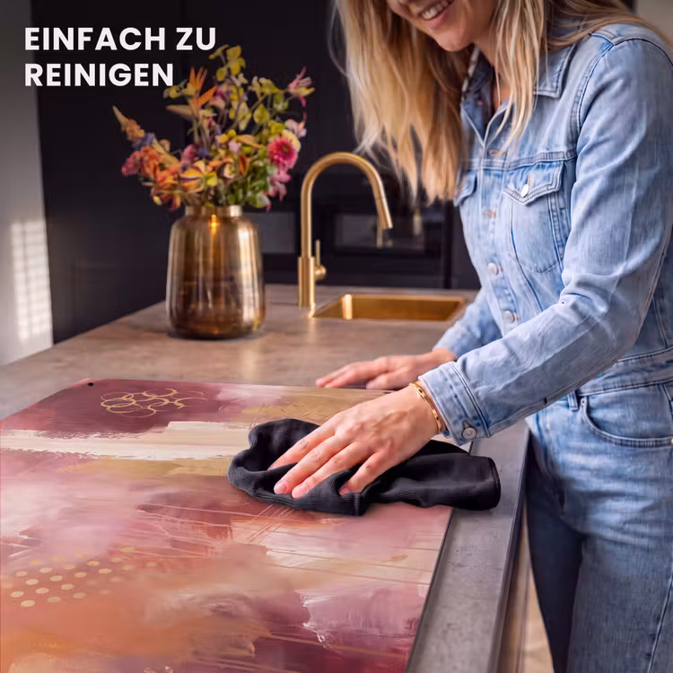 Abstract - Rood - Goud - Modern - Kunst Inductie beschemer met haakjes klein -ky-schoon-de