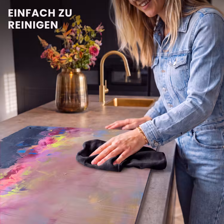 Abstract - Textuur - Kleuren - Modern - Roze Inductie beschemer met haakjes klein -ky-schoon-de