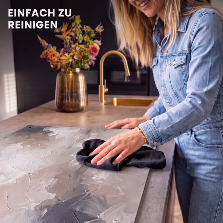Abstract - Textuur - Kunst - Modern - Beige Inductie beschemer met haakjes klein -ky-schoon-de