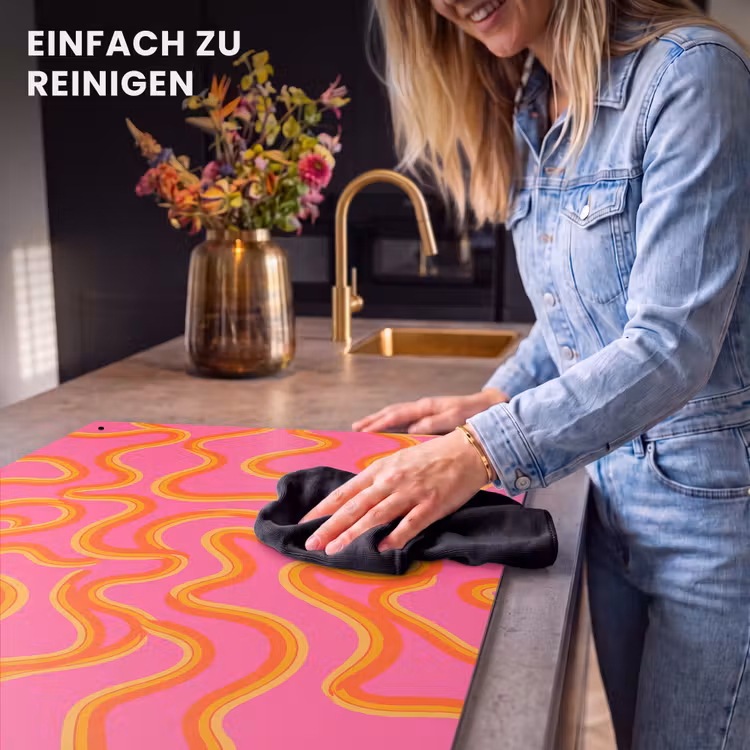 Abstract - Golvende lijnen - Modern - Kleurrijk Inductie beschemer met haakjes klein -ky-schoon-de