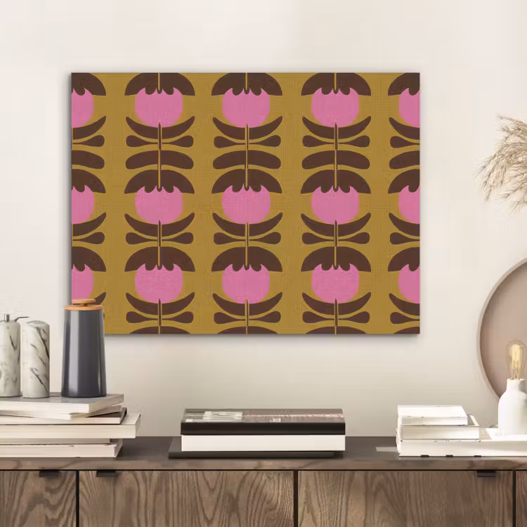 Abstract - Bloemen - Roze PET vilt klein 837 -sfeer1