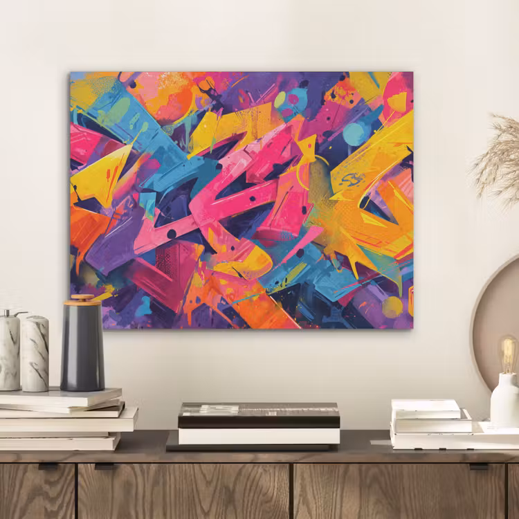 Abstract - Vormen - Kleurrijk PET vilt klein -sfeer1