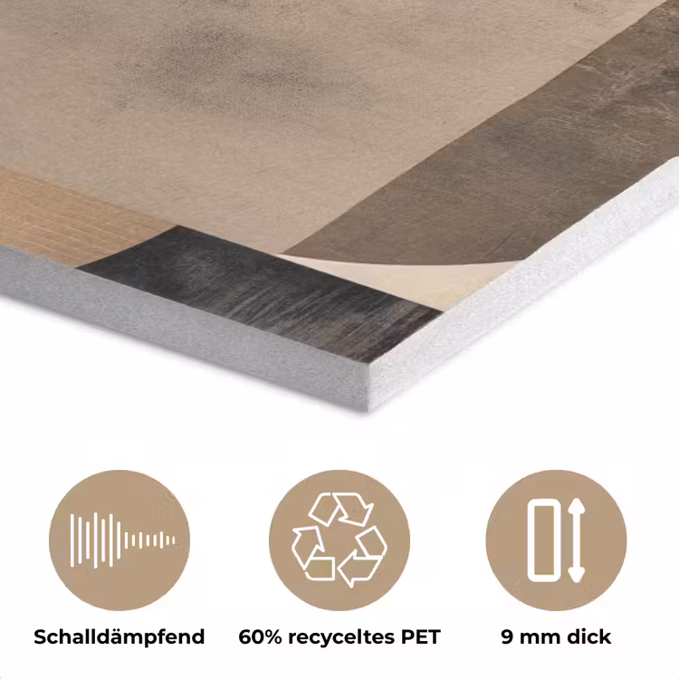 Abstract - Vormen - Modern - Beige PET vilt klein -closeup_DE