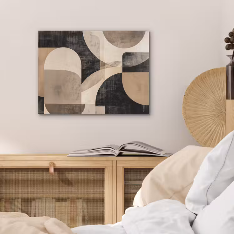 Abstract - Vormen - Modern - Beige PET vilt klein -sfeer3