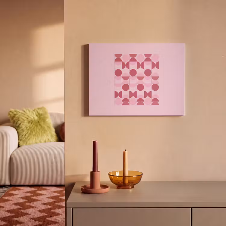 Abstract - Geometrisch - Cirkels - Roze - Modern PET vilt klein -sfeer1