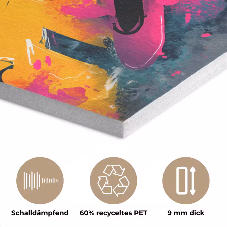 Abstract - Graffiti - Kleurrijk - Verfspatten PET vilt klein -closeup_DE