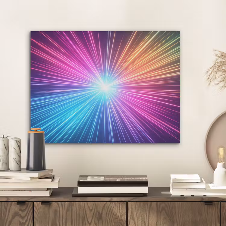 Abstract - Light - Burst - Modern - Colorful PET vilt klein -sfeer1