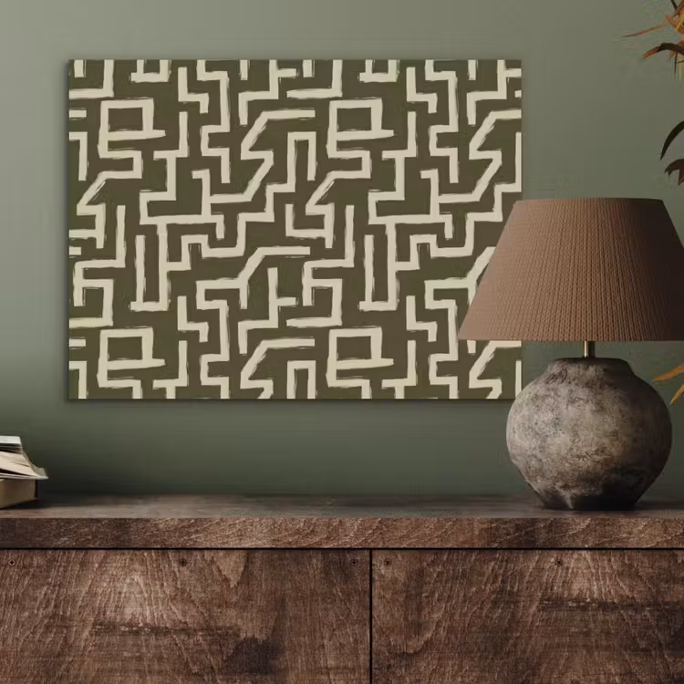 Abstract - Lijnen - Groen PET vilt klein 837 -sfeer2