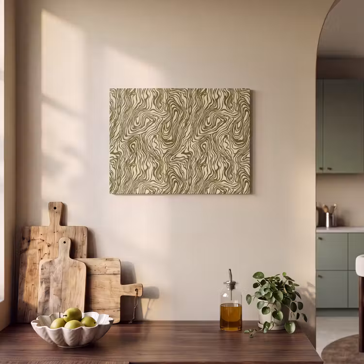 Abstract - Marmer - Groen PET vilt klein 837 -sfeer2