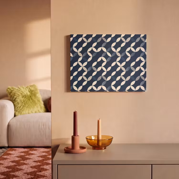 Abstract - Patroon - Blauw PET vilt klein 837 -sfeer1