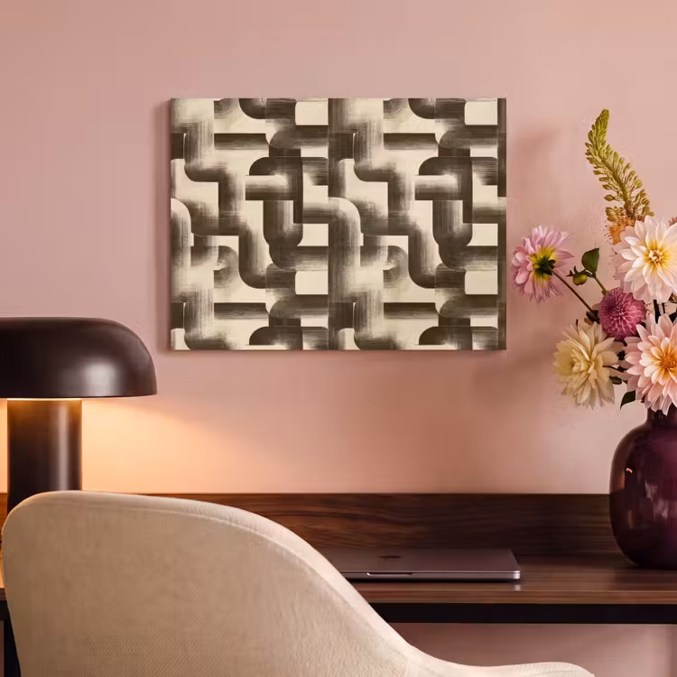 Abstract - Retro - Zwart PET vilt klein 837 -sfeer3
