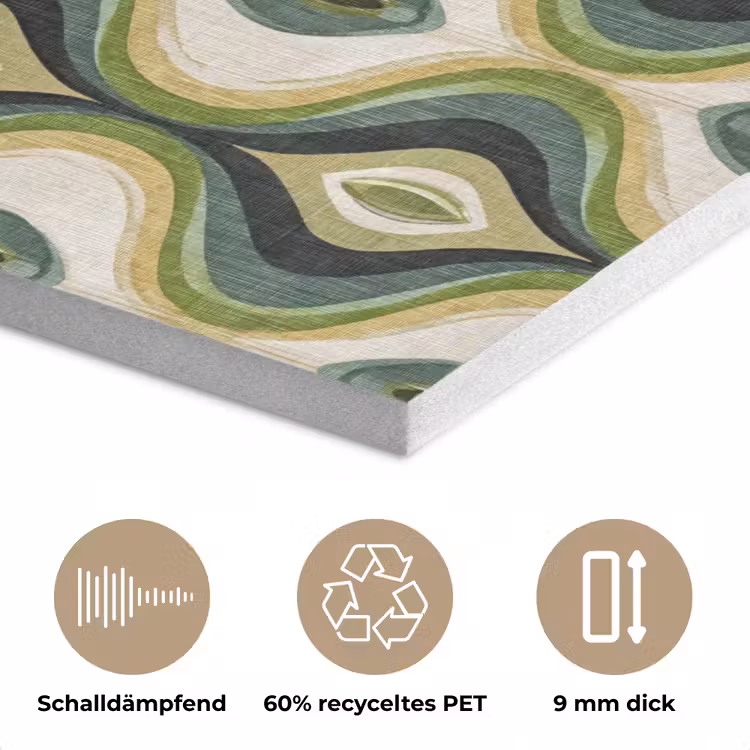 Abstract - Ritmisch - Groen PET vilt klein 837 -closeup_DE