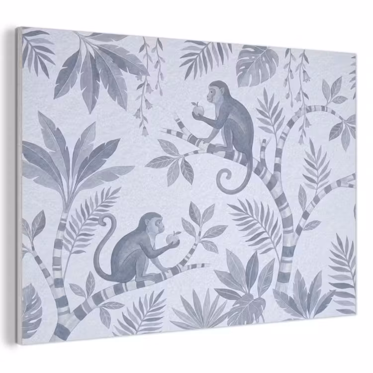 Aap - Boom - Bladeren - Jungle - Illustratie PET vilt klein -3d