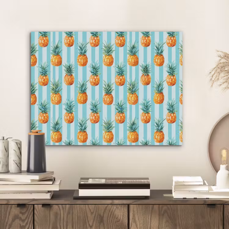 Ananas - Strepen - Groen PET vilt klein 837 -sfeer1