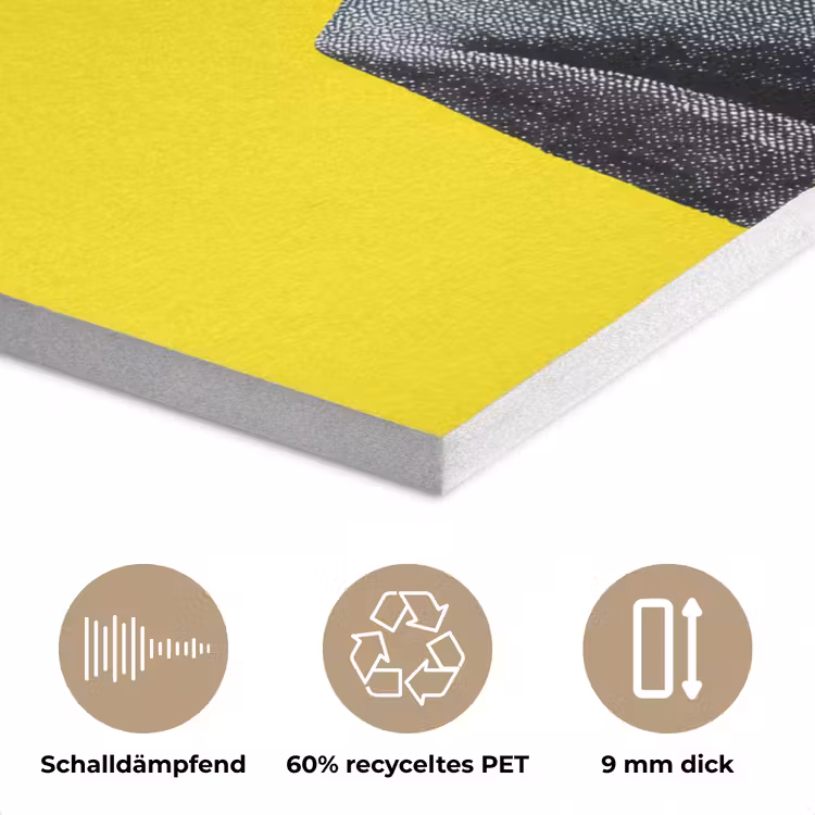 Pak - Hand - Geel PET vilt klein -closeup_DE