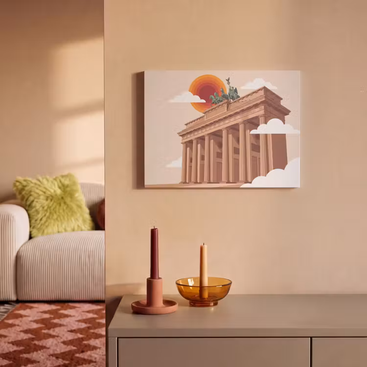 Architectuur - Brandenburg - Berlijn - Zonsondergang - Historisch PET vilt klein -sfeer1