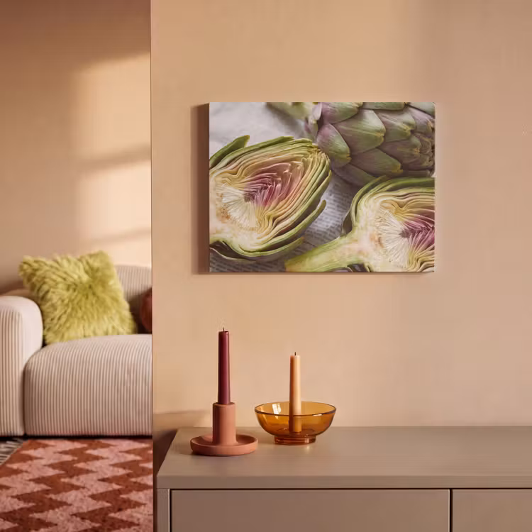 Akustikbild - Artischocke – aufgeschnitten – Essen - Artisjok - Doorgesneden - Eten PET vilt klein