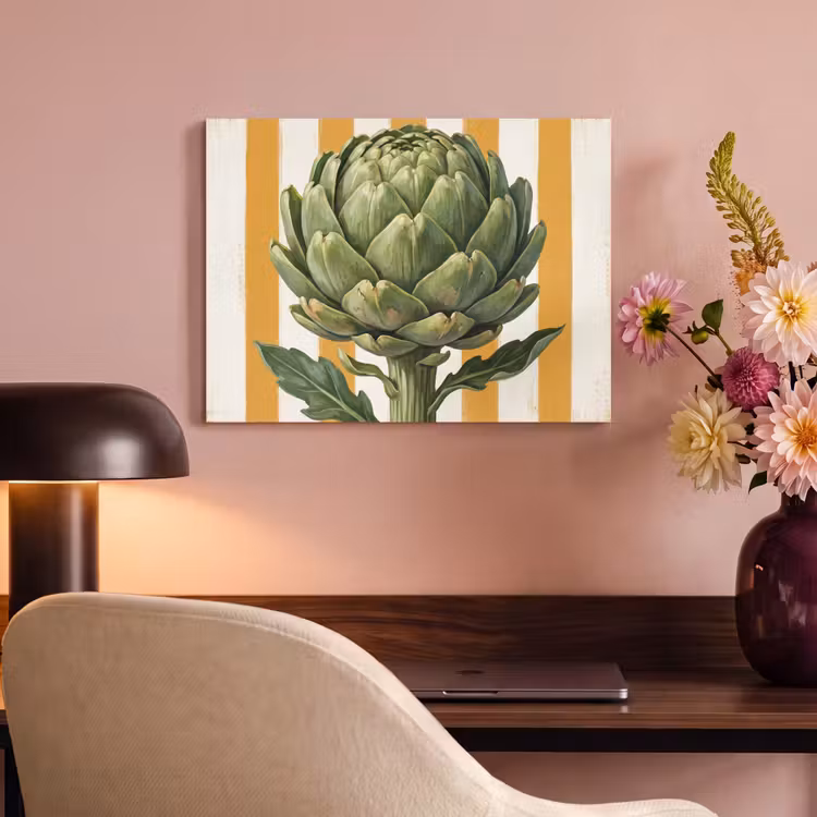Akustikbild - Artischocke – Modern – Gemüse - Artisjok - Modern - Groente PET vilt klein