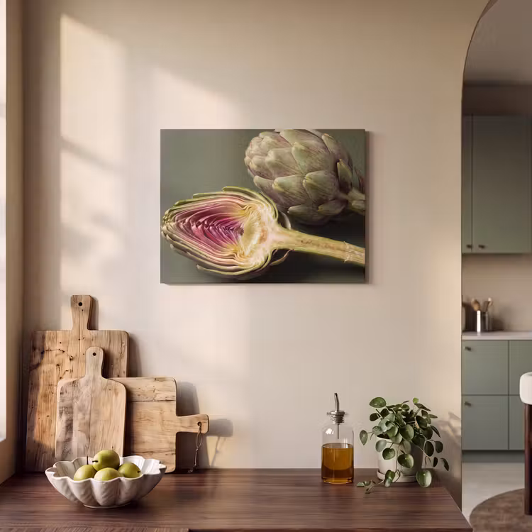 Akustikbild - Artischocke – Violett – Lebensmittel - Artisjok - Paars - Voedsel PET vilt klein