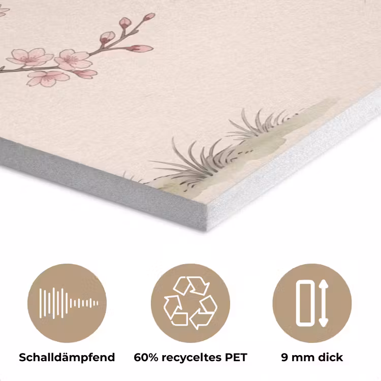 Aziatisch - Kraanvogel - Beige PET vilt klein -closeup_DE