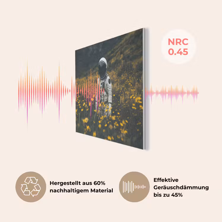 Astronaut - Bloemen - Veld - Geel PET vilt klein -USP_DE