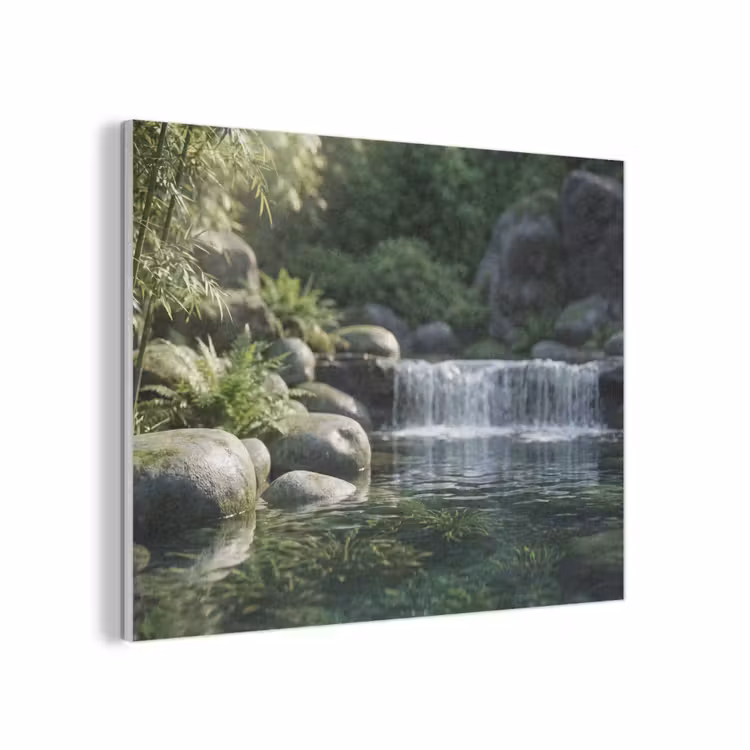 Beek - Waterval - Natuur - Groen PET vilt klein -3d