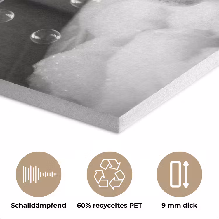 Bad - Bubbels - Zwart - Wit PET vilt klein -closeup_DE