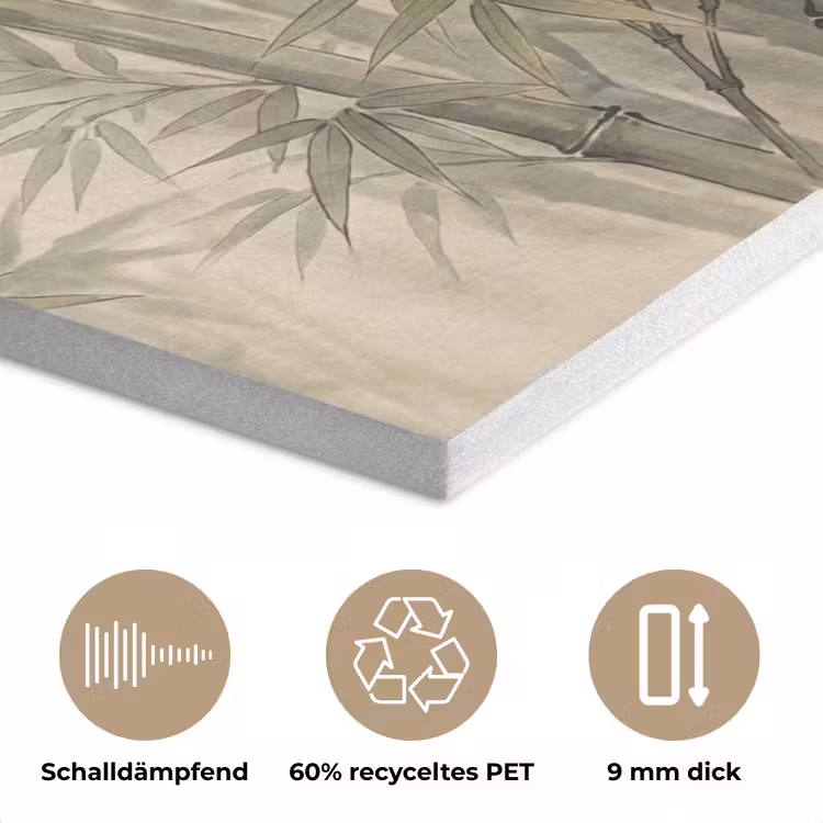 Bamboe - Bladeren - Aziatisch - Groen - Natuur PET vilt klein -closeup_DE