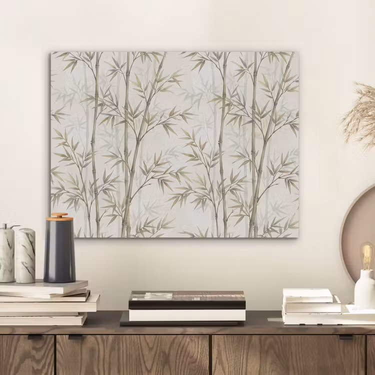 Bamboe - Bladeren - Natuur - Aquarel - Groen PET vilt klein -sfeer1