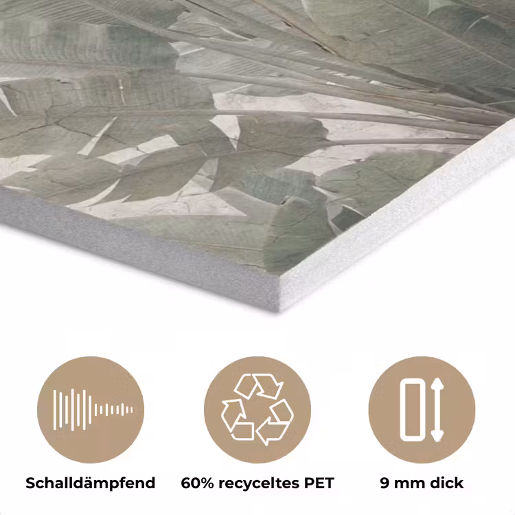 Bananenbladeren - Beton - Groen PET vilt klein -closeup_DE