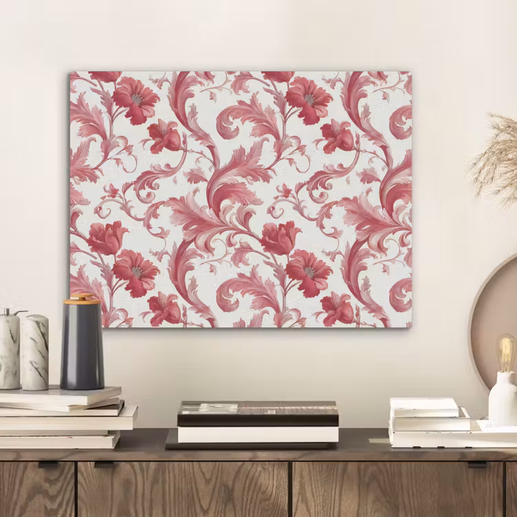 Barok - Patroon - Rood PET vilt klein 837 -sfeer1