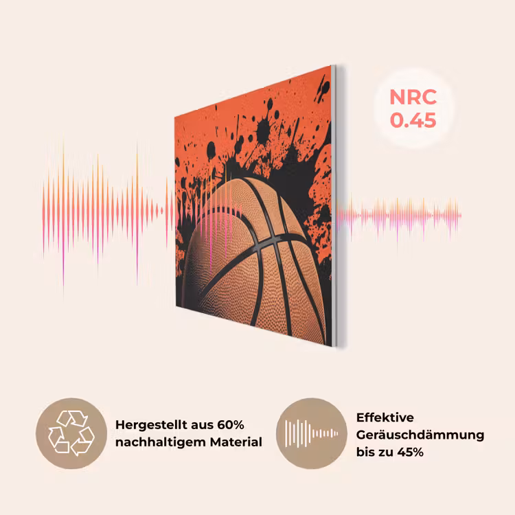 Basketbal - Verf - Sport - Oranje PET vilt klein -USP_DE