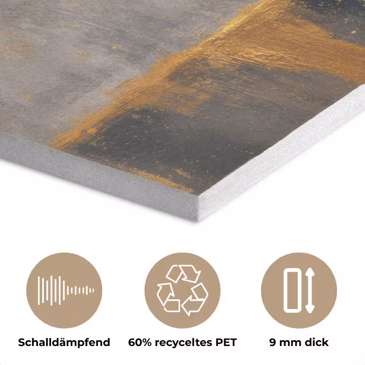 Boom - Bladeren - Goud - Abstract PET vilt klein -closeup_DE