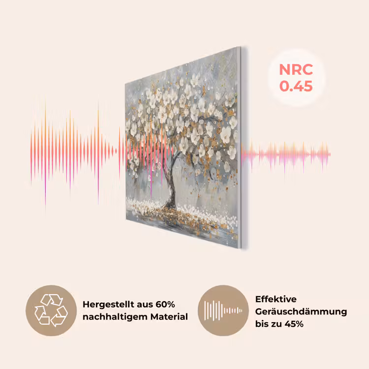 Boom - Bloemen - Wit - Natuur - Kunst PET vilt klein -USP_DE