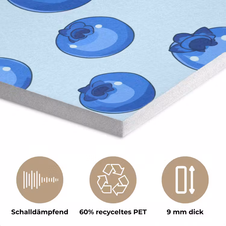 Bessen - Modern - Blauw PET vilt klein 837 -closeup_DE