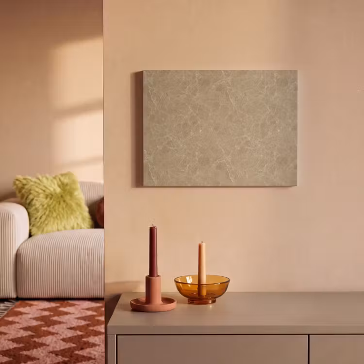 Beige - Marmer - Witte aders PET vilt klein 837 -sfeer1