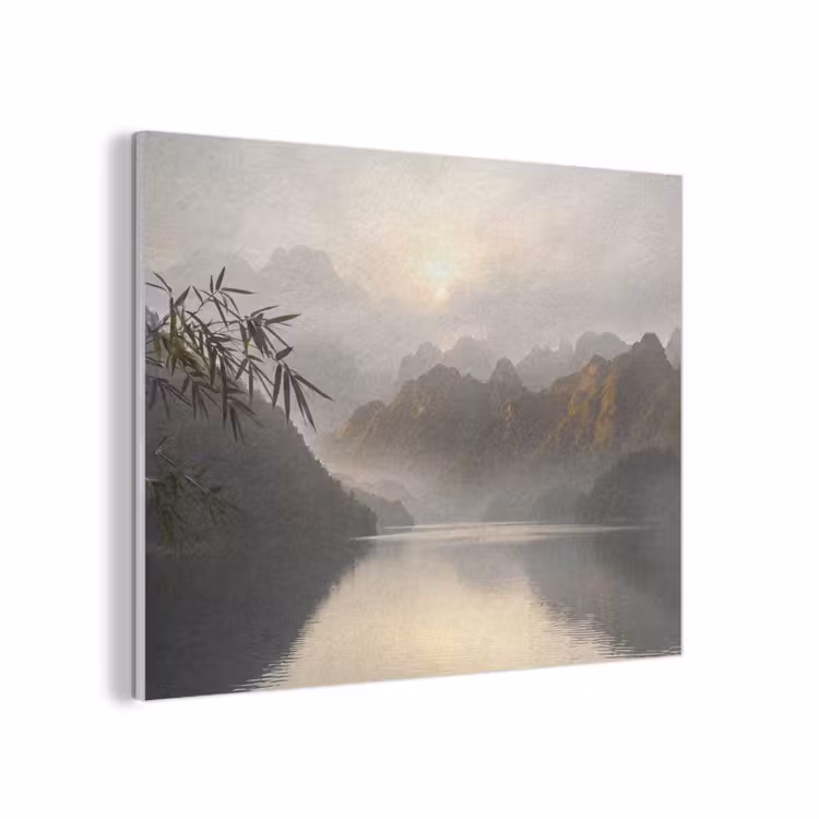 Bergen - Water - Mist - Natuur - Landschap PET vilt klein -3d