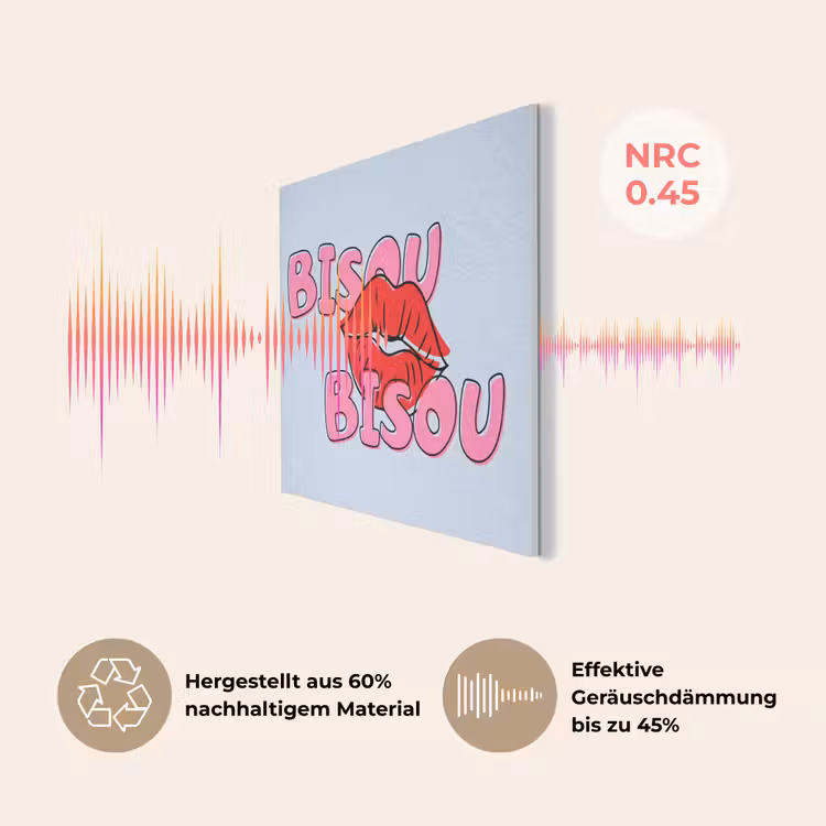 Bisou - Blauw - Roze - Lippen PET vilt klein -USP_DE