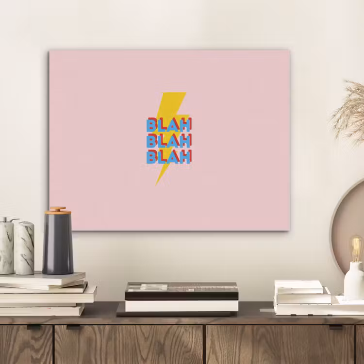 Blah - Bliksem - Roze PET vilt klein -sfeer1