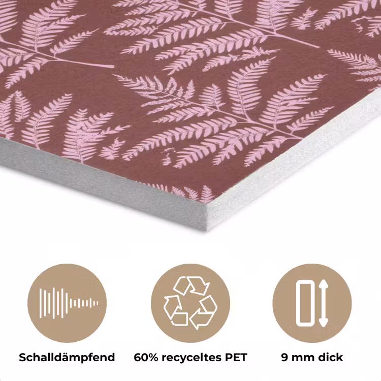 Blad - Patroon - Paars PET vilt klein 837 -closeup_DE