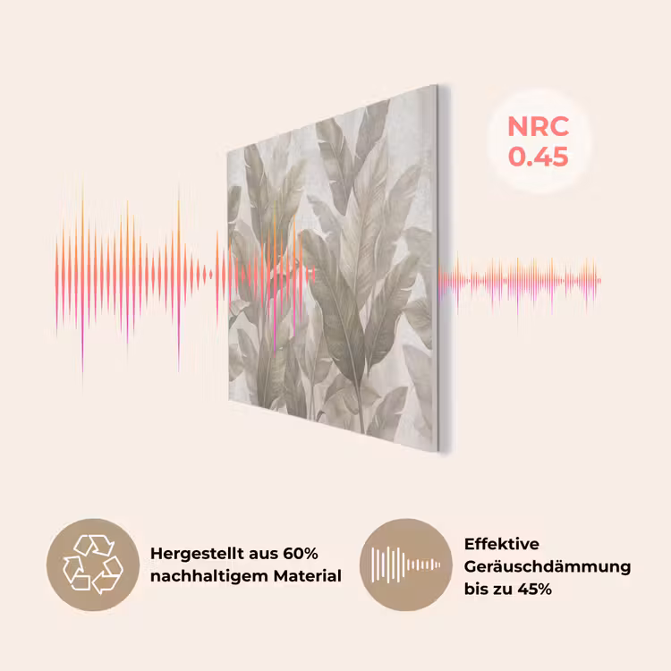 Bladeren - Tropisch - Natuur - Abstract - Beige PET vilt klein -USP_DE