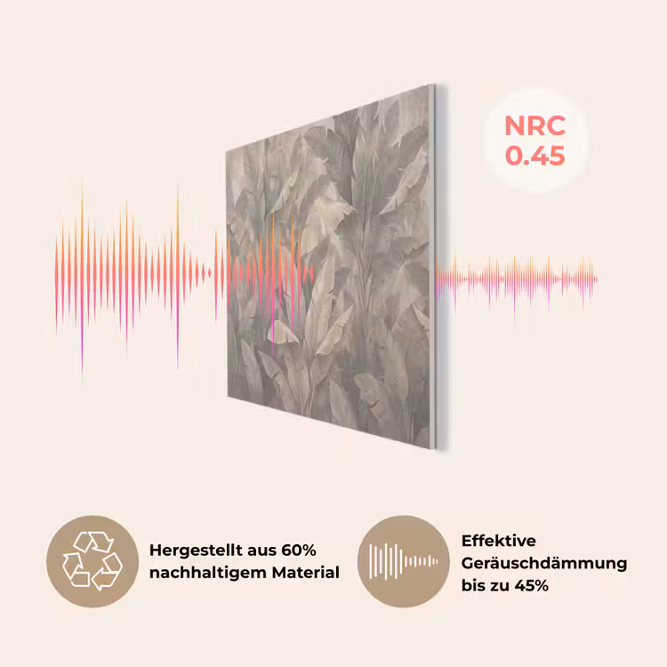 Bladeren - Tropisch - Natuur - Modern - Beige PET vilt klein -USP_DE