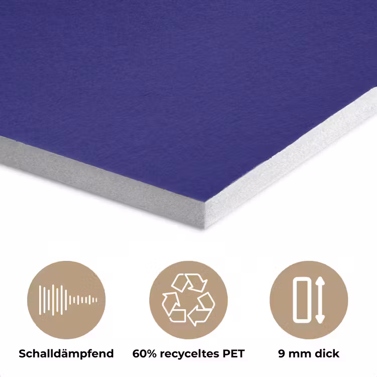 Blauw - Rood - Yes fun - 3D PET vilt klein -closeup_DE