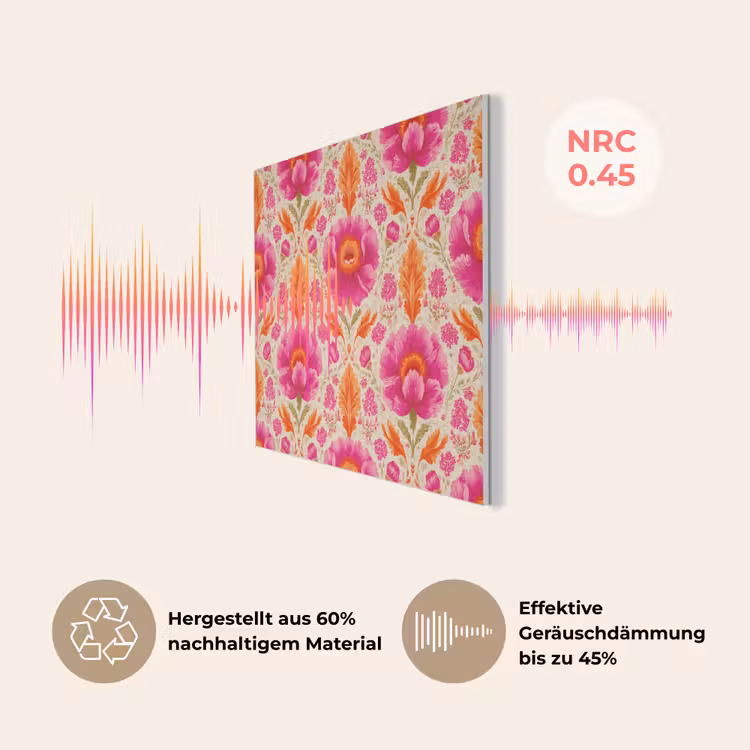 Bloemen - Barok - Roze - Oranje PET vilt klein 837 -USP_DE